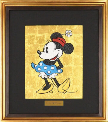 ジュエリー絵画® ディズニー 「ミニーマウス ゴールド」(Mサイズ)