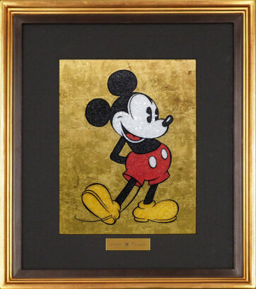 ジュエリー絵画® ディズニー 「ミッキーマウスゴールド」(Mサイズ)